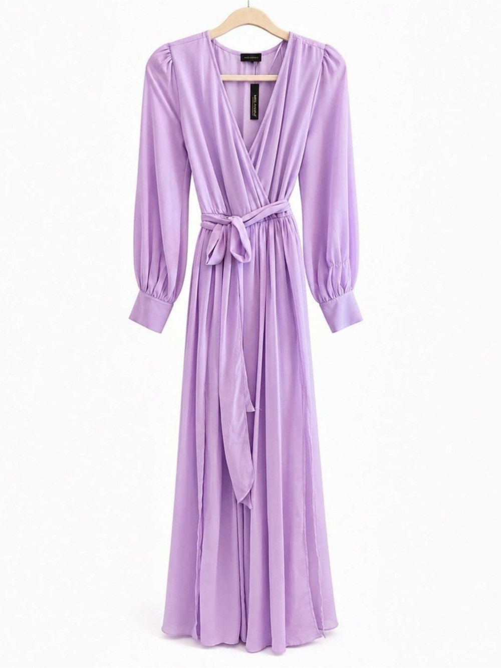 Miss Avenue Purple Maxi Wrap Dress Size Medium Like New with tags